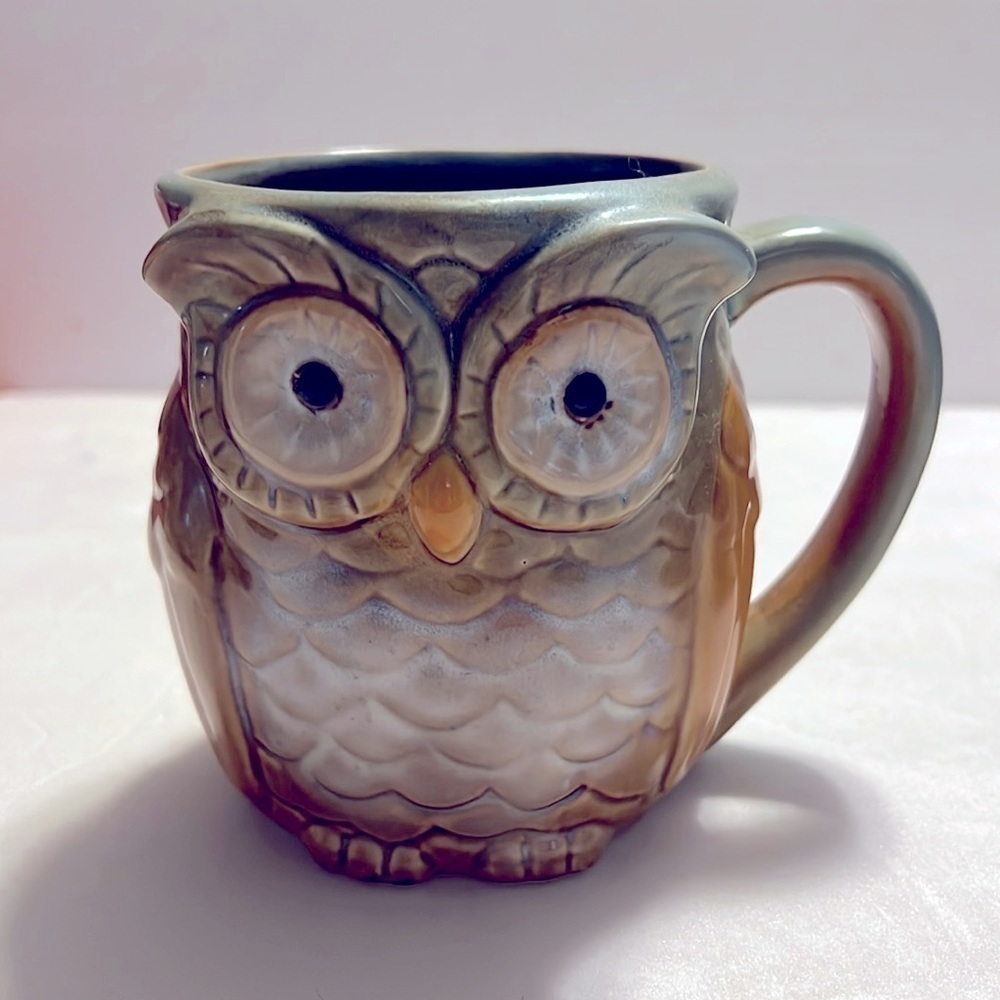Owl Ceramic Coffee Mug 12 ounces